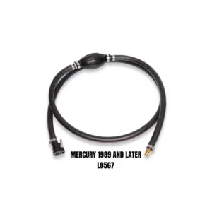 Mercury Fuel Line Assembly &ndash; 8ft 3/8&Prime; ID w/ Hose Barb Tank & Clip-on Engine (8ft)- L8567-3